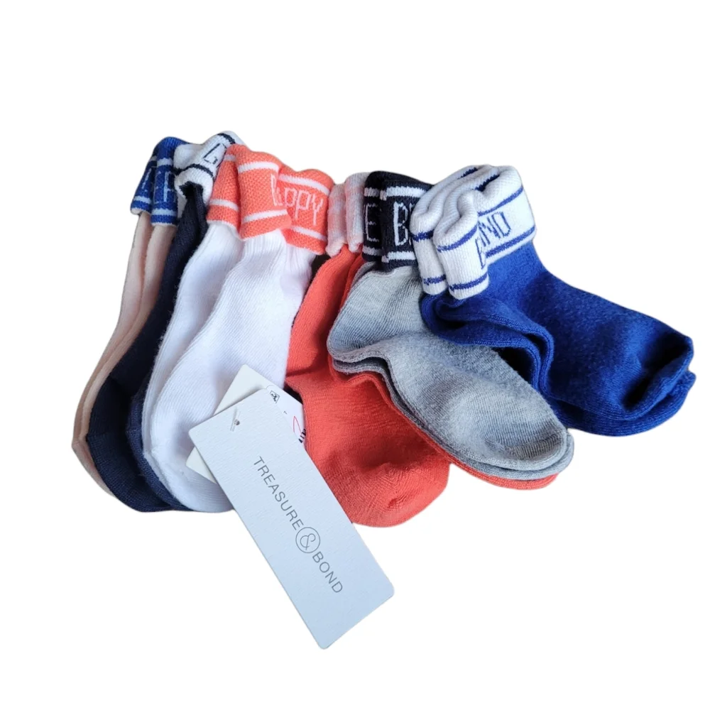 TREASURE & BOND 6 Pack Message Cuff Socks Size 5-7